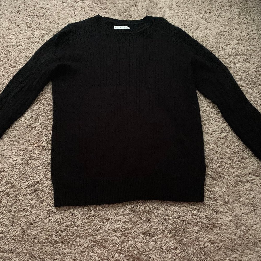 Kim Rogers Black Womens Sweater